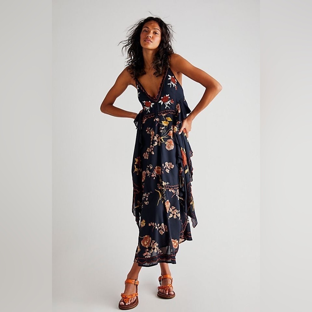 Free people Audrey Embroidered Maxi Dress